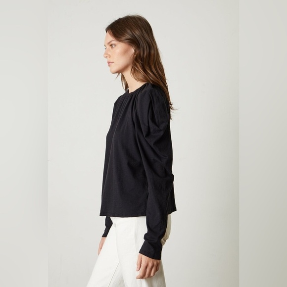 Velvet by Graham & Spencer Tracie Puff-Sleeve Cotton Slub Top - Picture 4 of 12